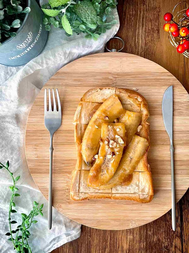 きなことバナナのトースト