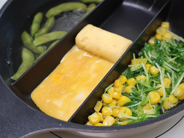 3品同時に調理 センターエッグトリプルパンmini