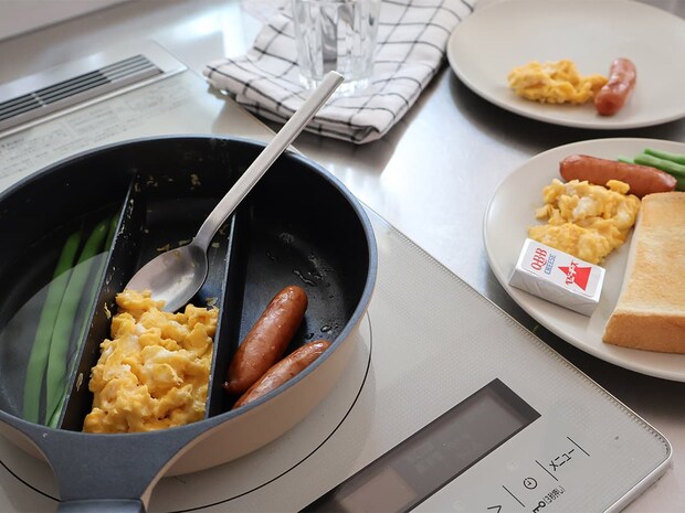 3品同時に調理 センターエッグトリプルパンmini