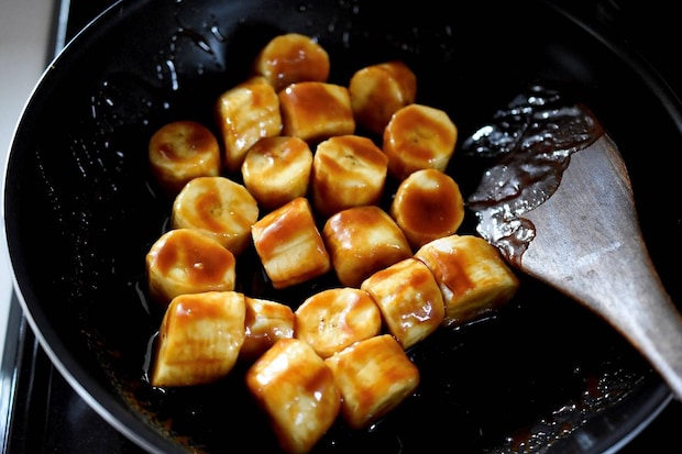 カラメルバナナタルト