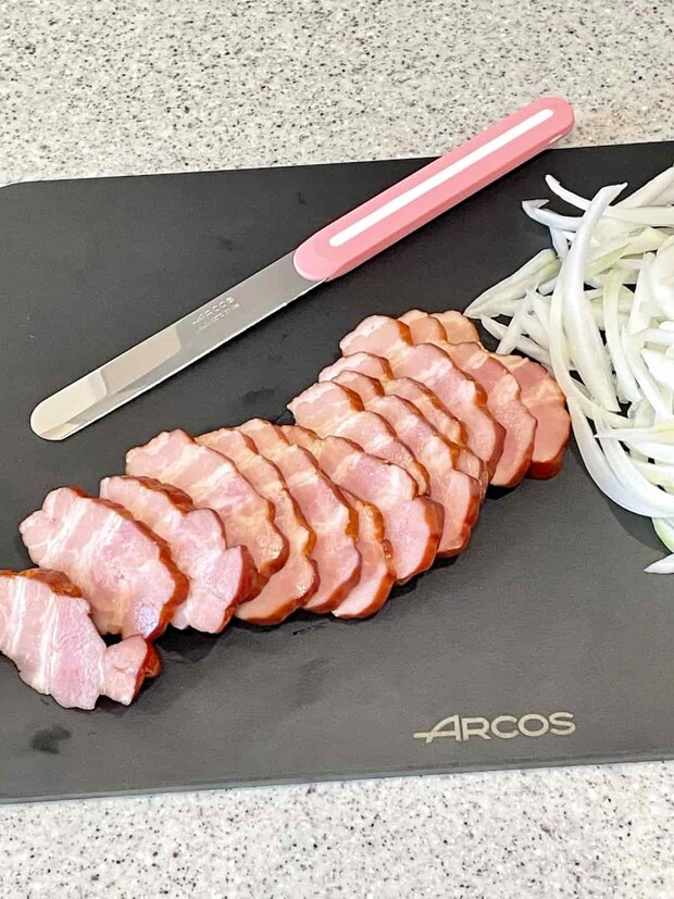 「ブロックベーコンで作るケーゼドッグ」レシピ