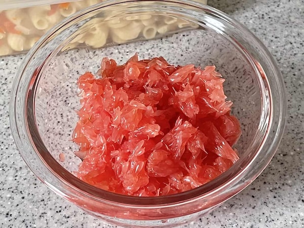 「グレープフルーツのマカロニサラダ」レシピ