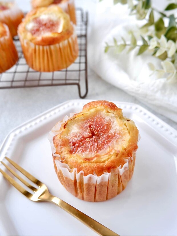 いちじくとクリームチーズの米粉マフィン