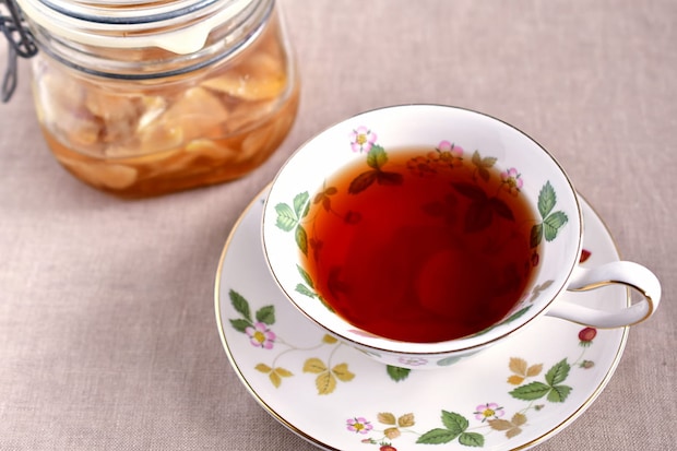 しょうがのはちみつ漬けを使った紅茶