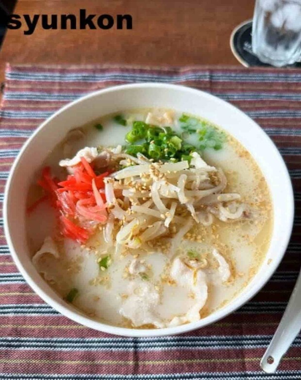 山本ゆりさん 豚ともやしのとんこつラーメン風スープ
