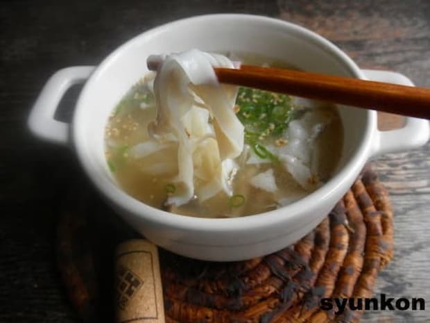 「餃子の皮ヌードル」レシピ