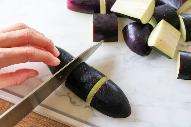 なすとこんにゃくの甘辛煮