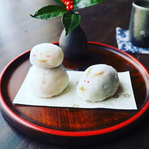 レンジで簡単♪やわもち「雪うさぎと雪だるまのいちご大福」がかわいすぎる♪