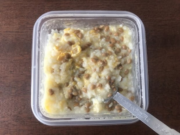 山本ゆりさんの「ふわとろ納豆雑炊」レシピ