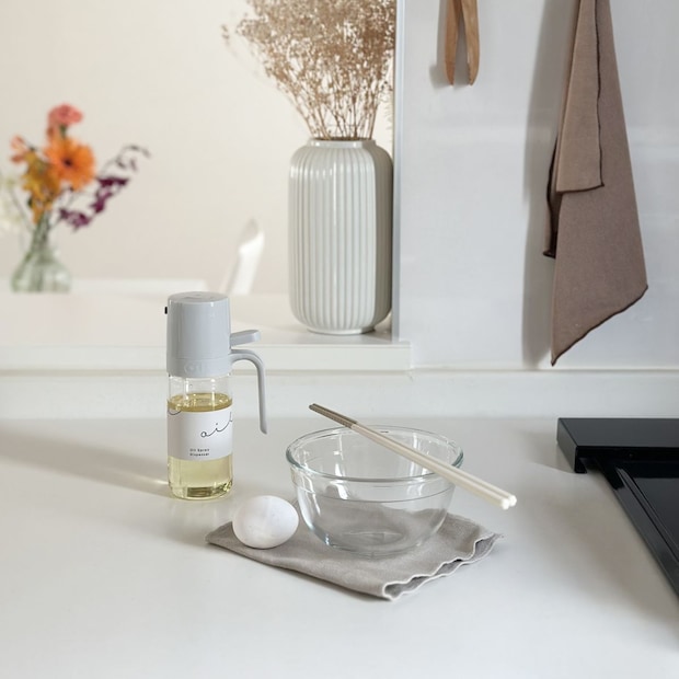 【アンジェ別注】油の量を抑える オイルスプレー オイルボトル 耐熱ガラス 250ml