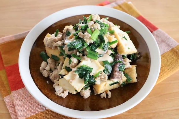 武田真由美さん 厚揚げとにらのみそそぼろ炒め