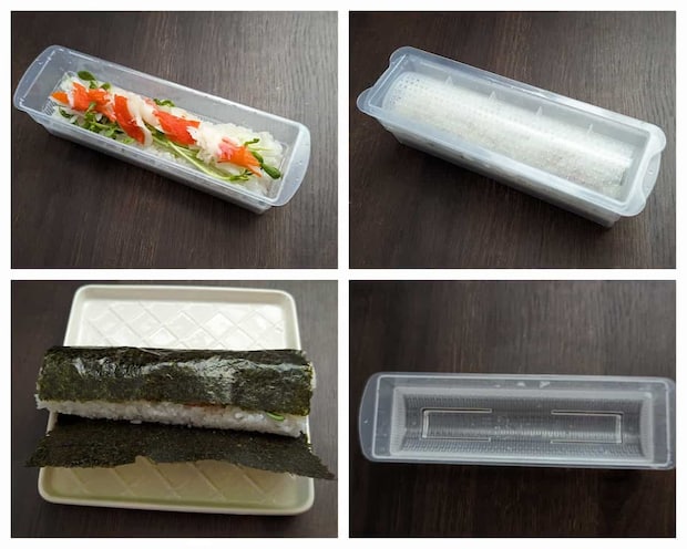 ダイソー 寿司型 巻き寿司用 太巻 使用例