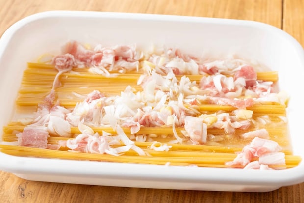 「豚のねぎ塩レモンパスタ」レシピ