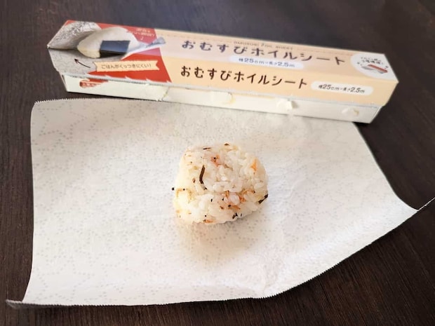 セリア おむすびホイルシート　使用例