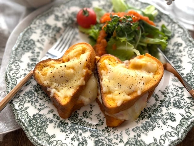 ハートのクロックムッシュ