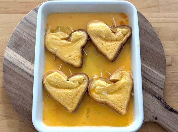 ハートのクロックムッシュ