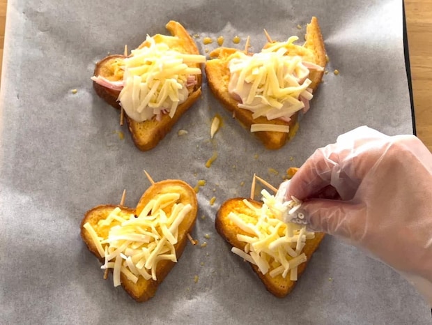 ハートのクロックムッシュ