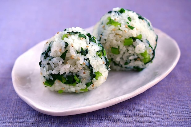 小松菜の浅漬けを使った菜飯
