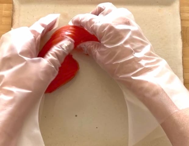 ハートのトマトサラダ