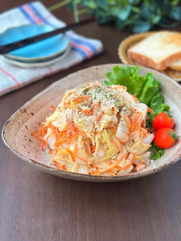 うさまるさん 白菜副菜　白菜とツナ缶のコールスローサラダ