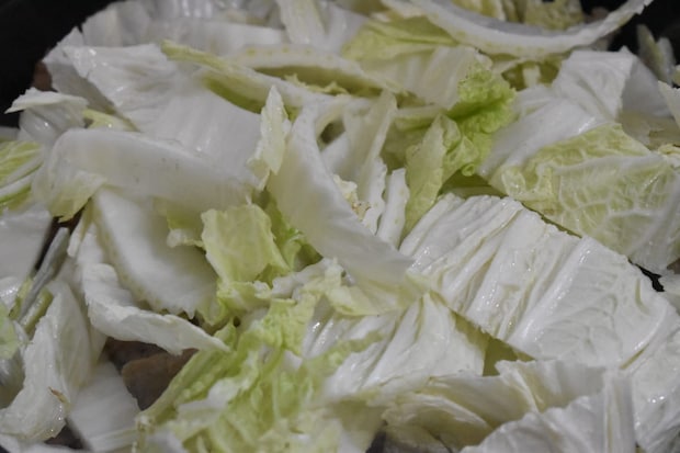 白菜と豚こまの生姜焼き