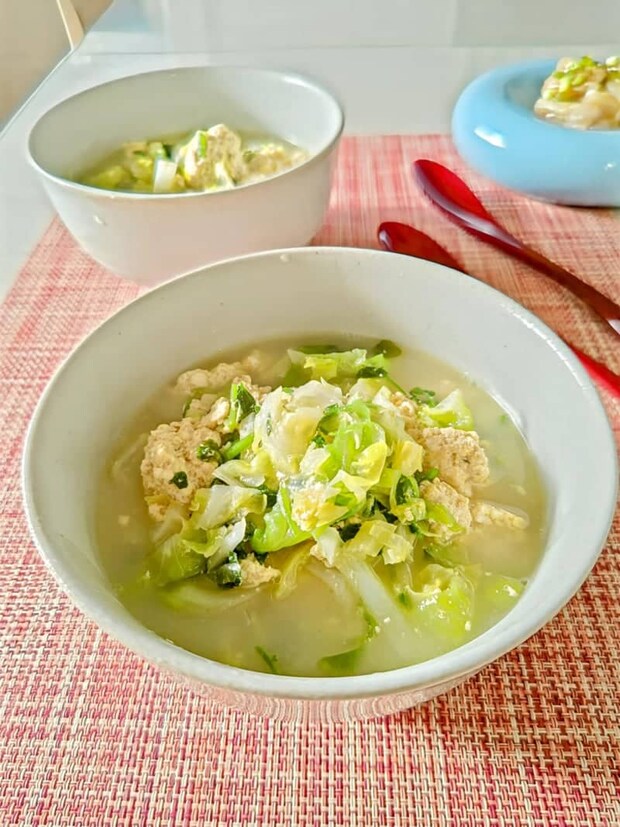 ふわふわ鶏団子スープ