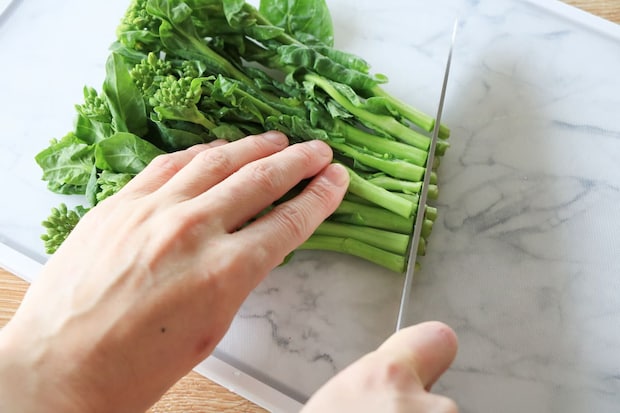 菜の花と鶏ひき肉のフリッタータ