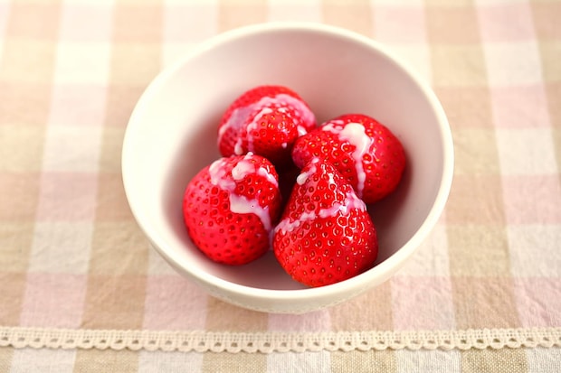 ミルクジャムを使ったいちご