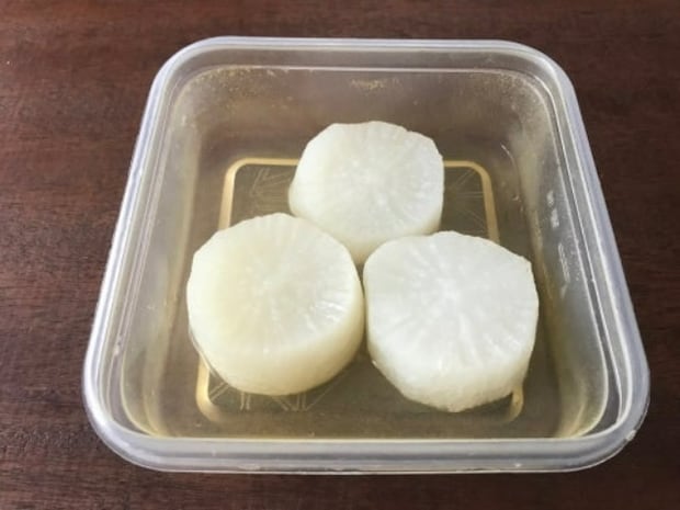 「ふろふき大根のとろみひき肉あんかけ」レシピ