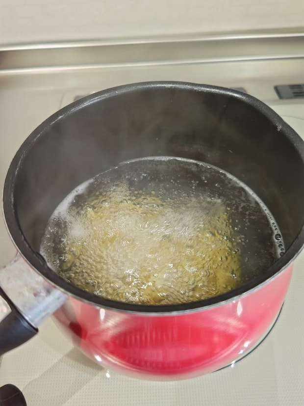 「春キャベツとスナップエンドウのスープパスタ」レシピ