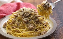 ランチにもおすすめ！あま～い脂がおいしい「豚ひき肉のパスタ」