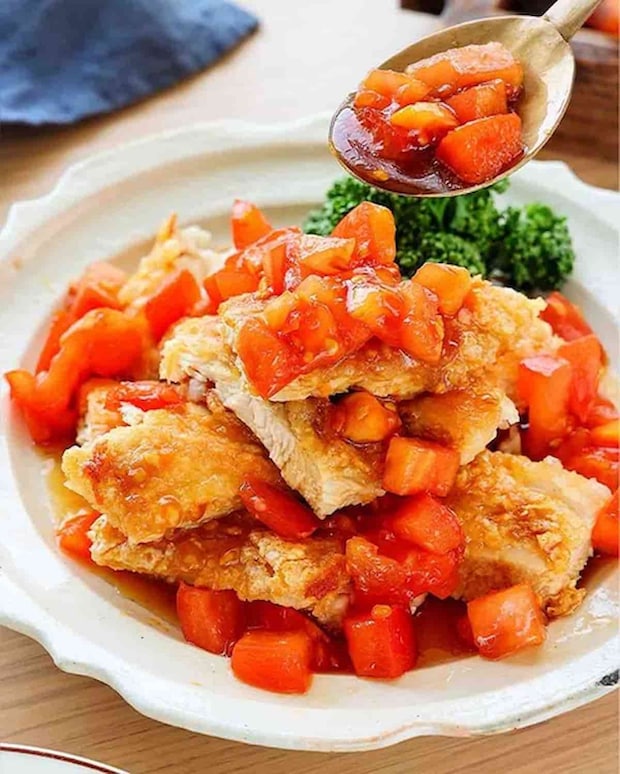 Mizukiさん 鶏むね肉のトマトだれがけ