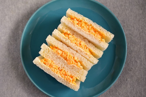 卵そぼろを使ったサンドイッチ