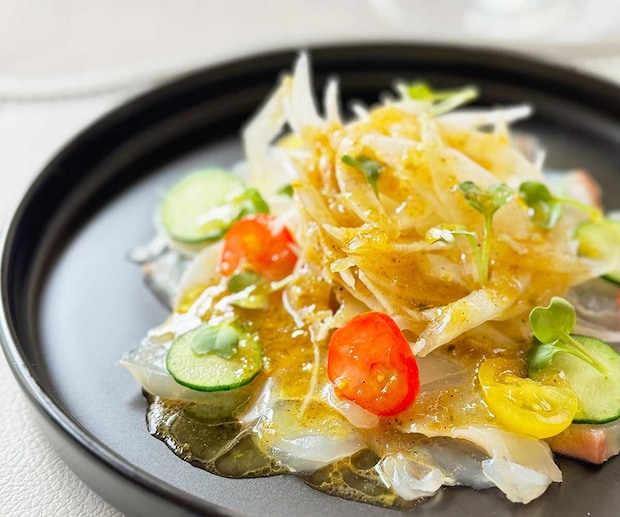 新玉ねぎと鯛の和風カルパッチョ