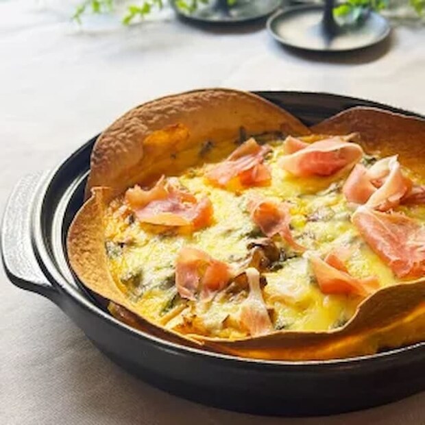 春菊とまいたけのキッシュ