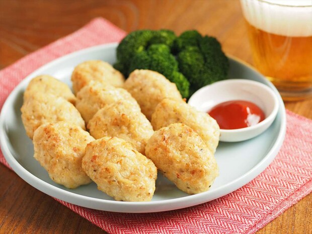 オーブントースターで簡単！鶏むねひき肉のジューシーチキンナゲット｜外はカリッと中はふんわり