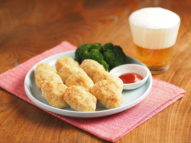 オーブントースターで簡単！鶏むねひき肉のジューシーチキンナゲット｜外はカリッと中はふんわり