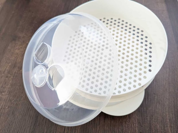 ダイソー １段電子レンジ蒸し器