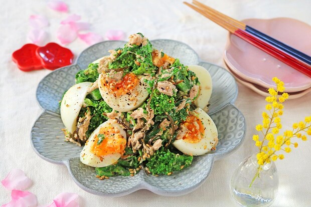 菜の花はこう食べるとおいしい♪卵やツナで楽しむ簡単サラダ