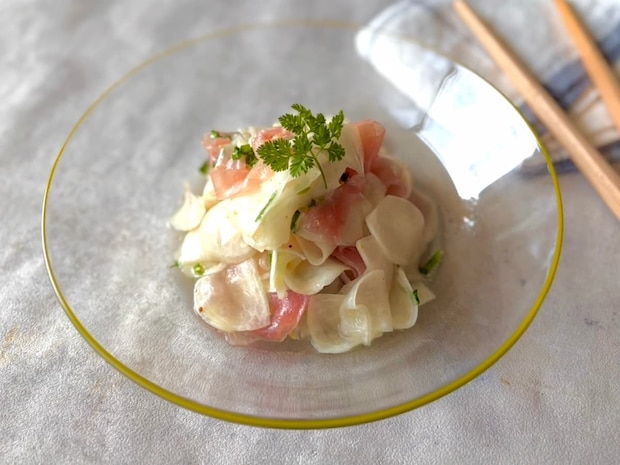 春かぶは生で！やわらかおいしい「かぶと生ハムのマリネ」