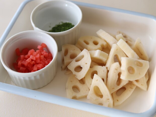 「れんこんの紅しょうが焼き」レシピ