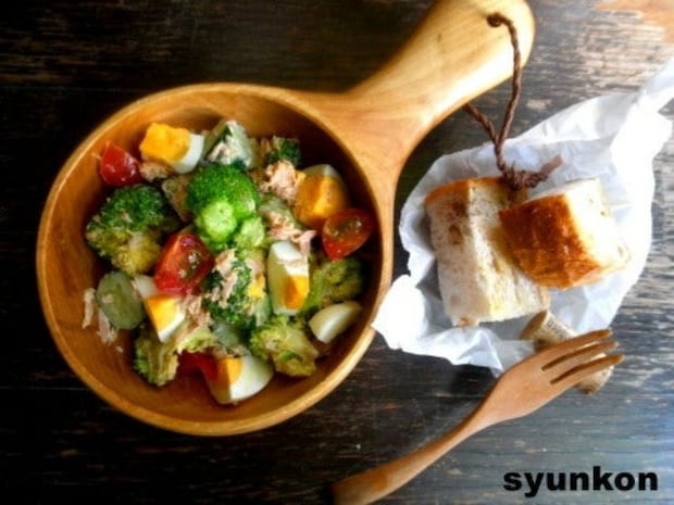 「ブロッコリーとゆで卵の和風ツナマヨサラダ」レシピ