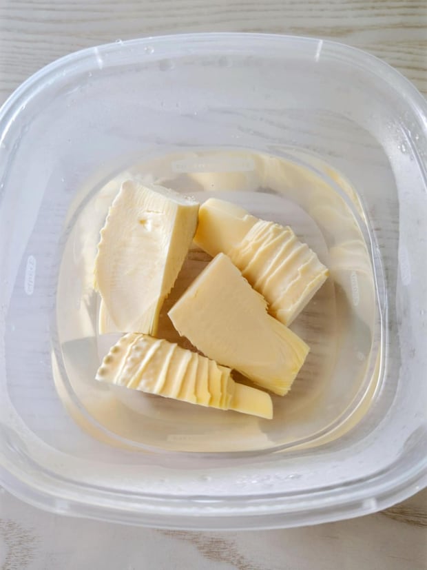 ゆでたけのこの保存