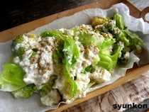 食べやすくて大好きなおかず！「春キャベツとブロッコリーの豆腐ごまマヨネーズ和え」