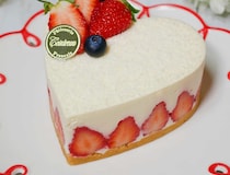 断面にときめく♪「ハートのいちごレアチーズケーキ」
