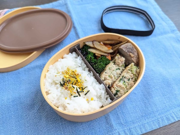 HAKOYA（ハコヤ） 抗菌塗り曲げわっぱ一段弁当使用例