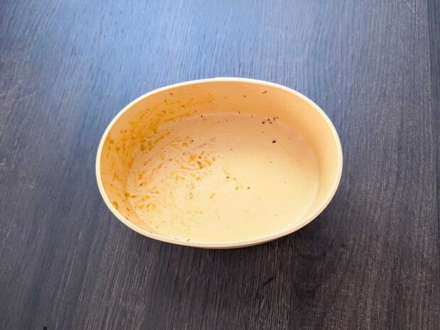 HAKOYA（ハコヤ） 抗菌塗り曲げわっぱ一段弁当使用後