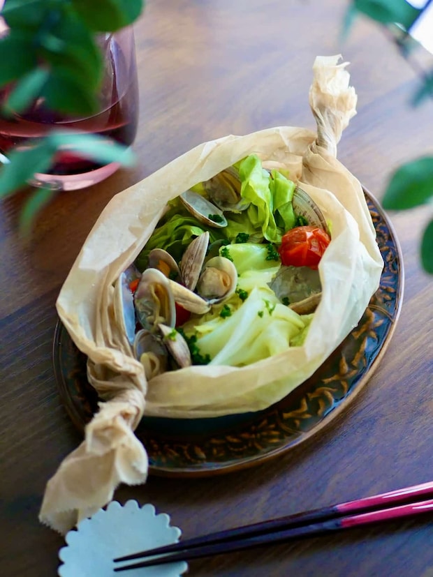 春キャベツのホイル蒸し