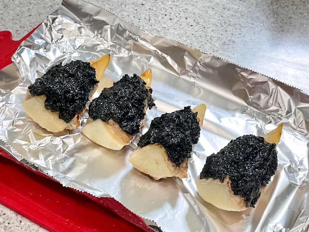 たけのこのごまみそ肉巻き