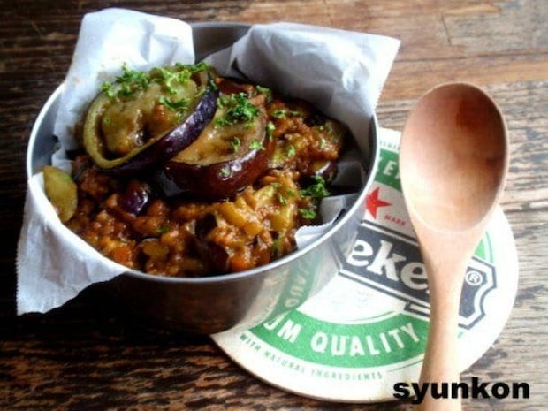 茄子のドライカレー